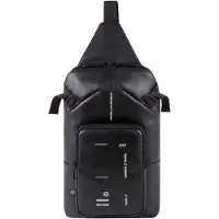 Piquadro Ein-Schulter-Rucksack Ca4929s106 Schwarz Haut