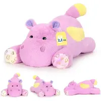 Sonstiges Gewichtetes Kuscheltier Nilpferd 2,2 kg 65 cm Plüsch Kissen Spielzeug für Kinder Erwachsene