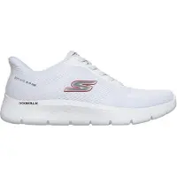 SKECHERS Slip-On Sneaker "GO WALK FLEX-MASTER", Herren, Gr. 44, Textil, weiß (weiß, rot), Schuhe Slip-On Sneaker, Schlupfschuh, Halbschuh, Freizeitschuh mit elastischen Schnürsenkeln