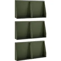 Syfax Stützmauer 6 stk. 40 x 12 x 30 cm Stahl Olivgrün