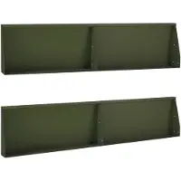 Syfax Stützmauer 4 stk. 100 x 12 x 50 cm Stahl Olivgrün