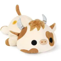 Sonstiges Plüschtier Kuh Kuscheltier Stofftier Kawaii Milchkuh Wurfkissen Beige 30cm