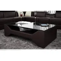 AEA Klassischer Luxus Designer Couchtisch Sofa Wohnzimmer Tisch Leder Tische Glas