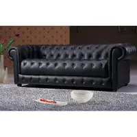 AEA Chesterfield Couchen Sofas Leder 3+2 Sitzer Sofagarnitur Garnituren Set Polster