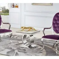 AEA Couchtisch Design Stil Silber Tisch Wohnzimmer Moderne Möbel Edelstahl