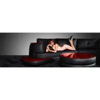 AEA Designersofa Ecksofa Wohnlandschaft Rundsofa Ledersofa Couch Sofa U-Form Royal
