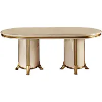 AEA Esszimmer Wohnzimmer Klassisch Beige arredoclassic Esstisch Design Tisch Holz