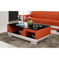 AEA Klassischer Luxus Designer Couchtisch Sofa Wohnzimmer Tisch Leder Tische Glas