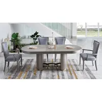 AEA Design Esstisch Holz Stein Tisch Moderne Esstische Möbel 221x95 Tische Holz