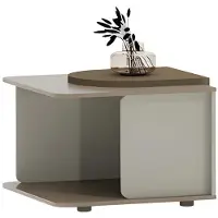 AEA Moderner Couchtisch Beige und Braun mit Ablagefläche für Wohnzimmer Design