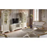 Xl Moebel Gmbh Wohnwand Vitrine Konsole Schrankwand Glasvitrinen Wohnzimmer Barock Rokoko 3tlg