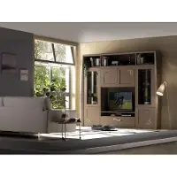 AEA Wohnwand Schrank Vitrine Holz Wohnzimmer Möbel tv Schrankwände Design Vitrinen