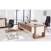 Xl Moebel Gmbh Chef Tisch Schreibtisch Brauner Office Tische Set Büro Einrichtung 3tlg Komplett