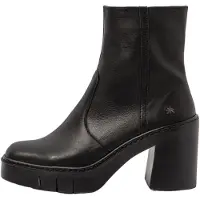 Art für Damen. 119741101003_001 1974 Nappaleder-Stiefeletten schwarz -Höhe Absatz 9cm (39), 8 bis 10 cm, Reißverschluss, Lässig