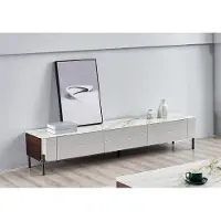 AEA Rtv Lowboard tv Ständer Sideboard Holz Modern Weiß Wohnzimmer