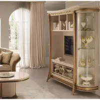 AEA Designer Wohnzimmer TV Anbauwand Medienwand Fernsehwand Fernsehschrank Wohnwand