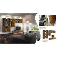 AEA Wohnwand rtv Wandschrank Regal Wohnzimmer tv Holz Schränke Vitrine Wand Regale