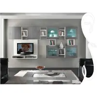 AEA Wohnwand rtv Wandschrank Regal Wohnzimmer tv Holz Schränke Vitrine Wand Regale