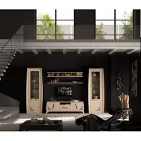 Xl Moebel Gmbh Wohnwände Set Vitrine TV Kommode Wandregale Kommoden Schrank Holz Möbel 5 tlg.