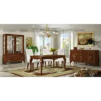 AEA Esszimmer Esstisch Stuhl Kommode Vitrine Gruppe Ess Holz Garnitur Set 7tlg.