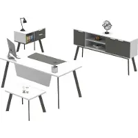 Xl Moebel Gmbh Büro Arbeitszimmer Set Tisch Sideboard Kommode Couchtisch Komplett 4tlg