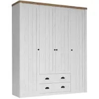AEA Garderobenschrank Kleiderschrank Stoffschrank Schubladen Kleiderstange