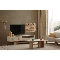 AEA Designer TV-Konsole r Couchtisch Wohnzimmer Set 2tlg.