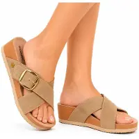 Gioseppo 74512-P-Taupe Damen-Sandalen in Braun für Alltag