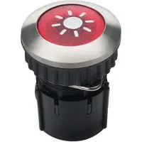 Grothe Klingeltaster rund 14,6mm Knopf rot, Hülse V2A PROTACT 105 LED
