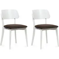 Konsimo Esszimmerstühle 2 St VINIS Gestell aus Massivholz, Braun, Stoff/Holz, Modern, 47x80,5x45 cm