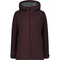 CMP Woman Padded Padded Long Jacket Zip Hood black berry (C595) 42