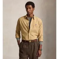 Ralph Lauren für Herren. 710805564525 Beige gefärbtes Oxfordhemd Custom Fit (XL), Lässig, Baumwolle, Langarm