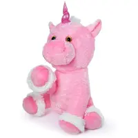 B2X Plüsch-Einhorn, rosa, 72 cm, weich und kuschelig