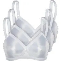 Sassa Bügelloser BH "3er Pack Soft-BH Functional Bras", Damen, Gr. 80, Cup B, weiß, BHs Bügelloser BH