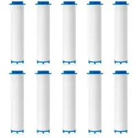 OEM Duschefilter-Set aus 10 Teilen - Dreifachschichtige Filterstruktur - PP-Baumwolle - Chlorgas/ Rost/ Schmutz reduziert - Maße 9,5 x 2,5 cm - Wirksame Schutz vor Kalk - Wasserfilter