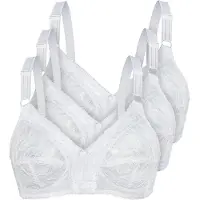 Sassa Bügelloser BH "3er Pack Soft-BH Einlage Functional Bras", Damen, Gr. 95, Cup B, weiß, BHs Bügelloser BH