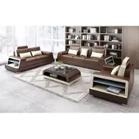 AEA Design Sofa Sofagarnitur 321 Sitzer Couchtisch Garnituren Leder Set Gruppe 4tlg
