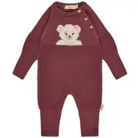 Sterntaler Overall "Strickoverall Bär", Baby, Gr. 62, EURO, rot (quarzrosa), Overalls Overall