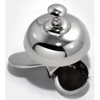 Casa Padrino Designer Tischglocke Propeller Silber / Schwarz Ø 12 x H. 10 cm - Tischklingel - Service Glocke - Hotel & Gastronomie Accessoires