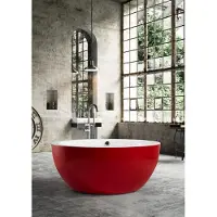 AEA Freistehende Badewanne Wanne Standbadewanne Runder Rot Modern Bad