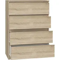 Top E Shop Topeshop M4 SONOMA, Eiche, 4 Schublade(n), Partikelbord, Einfarbig, Modern, Partikelbord