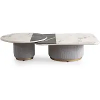 AEA 2x Couchtisch Luxus Design Holz Tisch Wohnzimmer Schwarz Stil Modernes