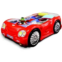 AEA Bett Kinderbett Sportwagen Autobett Design Kind Kinderzimmer Jugendbett in Rot