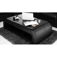 AEA Ledertisch Couchtisch Glastisch Sofa Beistell Tisch Tische Couchtische Leder