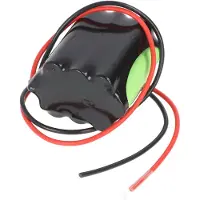 AccuCell Notleuchtenakku NiMH 12V 800mAh mit 300mm Kabel ersetzt RPower 20109 LEX, 44,2 x 29,1mm