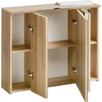 AEA Spiegelschrank Wandschrank Badezimmerschrank mit Spiegel 80 cm LED Beleuchtung