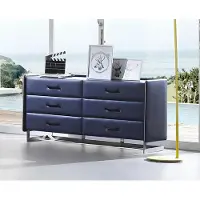 AEA Edle Design Kommode Leder XXL Big Kommoden Luxus Schwarz Schrank Sideboard