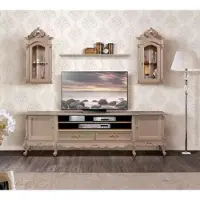 Xl Moebel Gmbh Wohnwand Lowboard Modern Wohnzimmer Braun Regale Holz 2x Wandvitrine