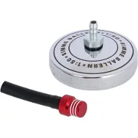 AKF Fahrzeugteile GmbH Tankdeckel mit Entlüftungsventil "Simme Ballern", Rot/Chrom - für Simson S50, S51, SR50, SR80, KR51 Schwalbe, SR4 Vogelserie - IWL