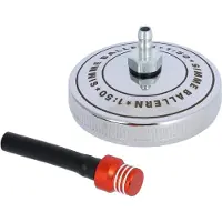 AKF Fahrzeugteile GmbH Tankdeckel mit Entlüftungsventil "Simme Ballern", Orange/Chrom - für Simson S50, S51, SR50, SR80, KR51 Schwalbe, SR4 Vogelserie - IWL